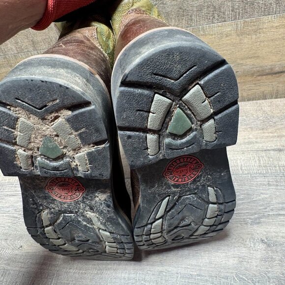 Justin Stampede Collection Leather Steel Toe Western Boots Men's Size 11D - Picture 4 of 7